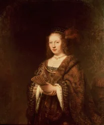 Dame mit einem Fächer